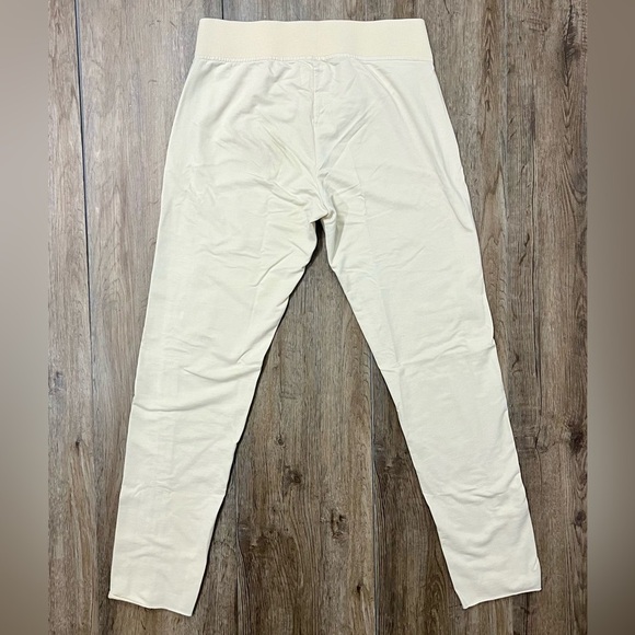 Sundays French Terry Pants Joggers Lounge‎ Womens S or 2 Side Gold Zipper Cream - Picture 9 of 10